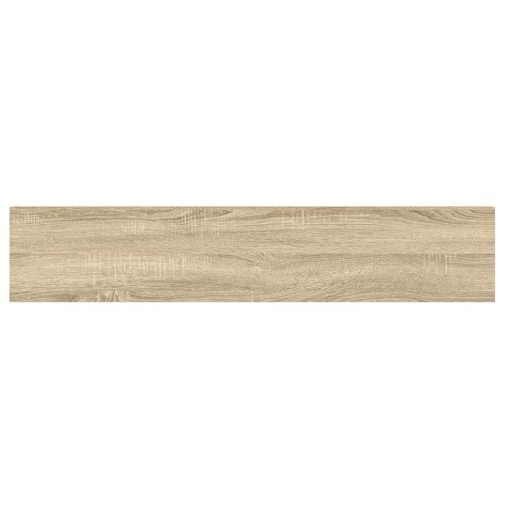 væghylde 120x23,5x3,8 cm MDF egetræsfarve og hvid