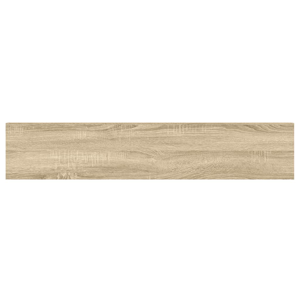 væghylder 2 stk. 120x23,5x3,8 cm MDF egetræsfarve og hvid