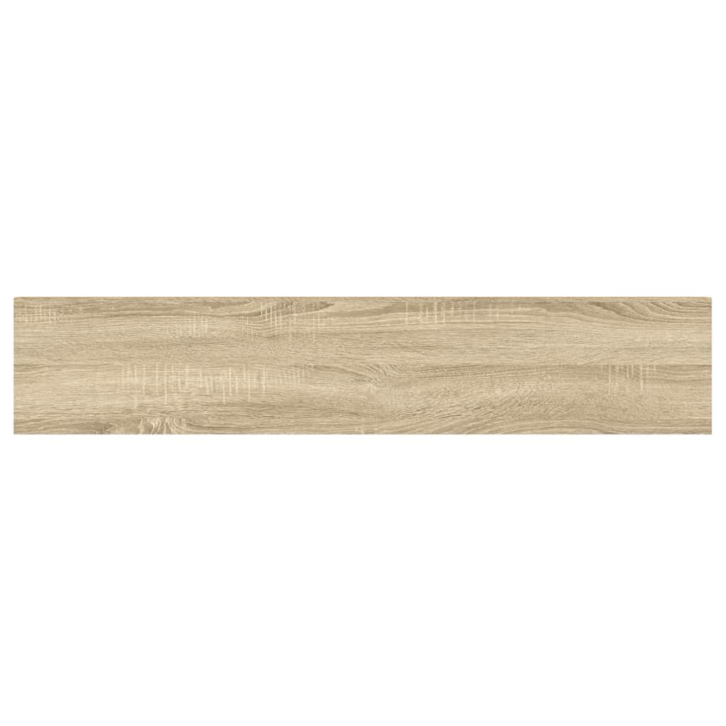 væghylder 4 stk. 120x23,5x3,8 cm MDF egetræsfarve og hvid