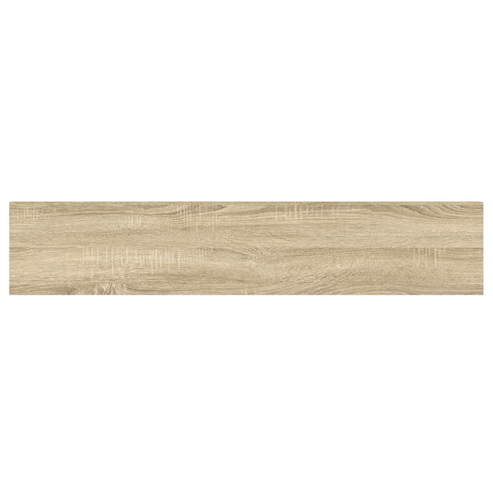 væghylder 4 stk. 120x23,5x3,8 cm MDF egetræsfarve og hvid