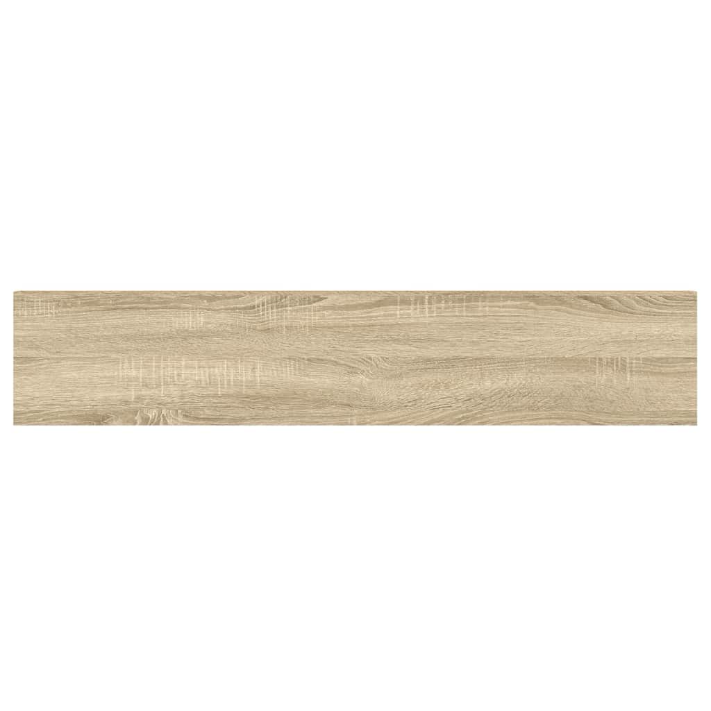 væghylder 4 stk. 120x23,5x3,8 cm MDF egetræsfarve og hvid