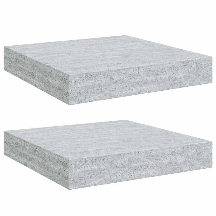 væghylder 2 stk. 23x23,5x3,8 cm MDF betongrå