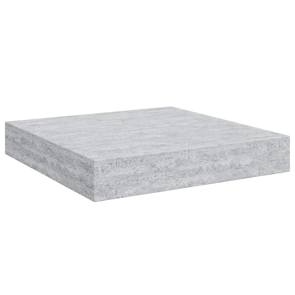væghylder 2 stk. 23x23,5x3,8 cm MDF betongrå