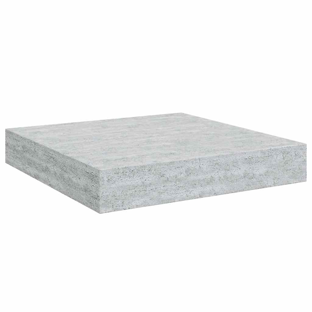 væghylder 4 stk. 23x23,5x3,8 cm MDF betongrå