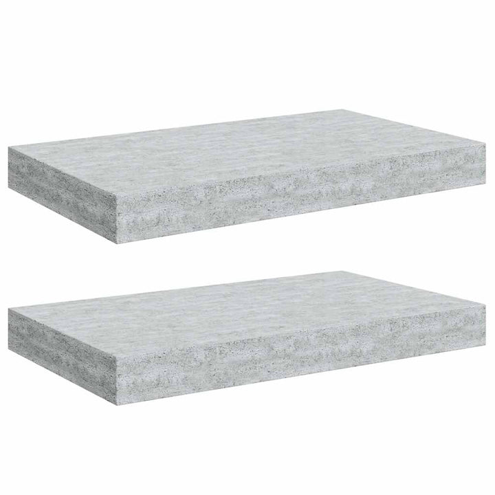 væghylder 2 stk. 40x23x3,8 cm MDF betongrå