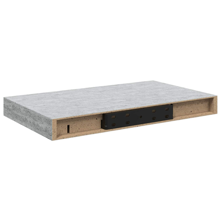 væghylder 2 stk. 40x23,5x3,8 cm MDF betongrå