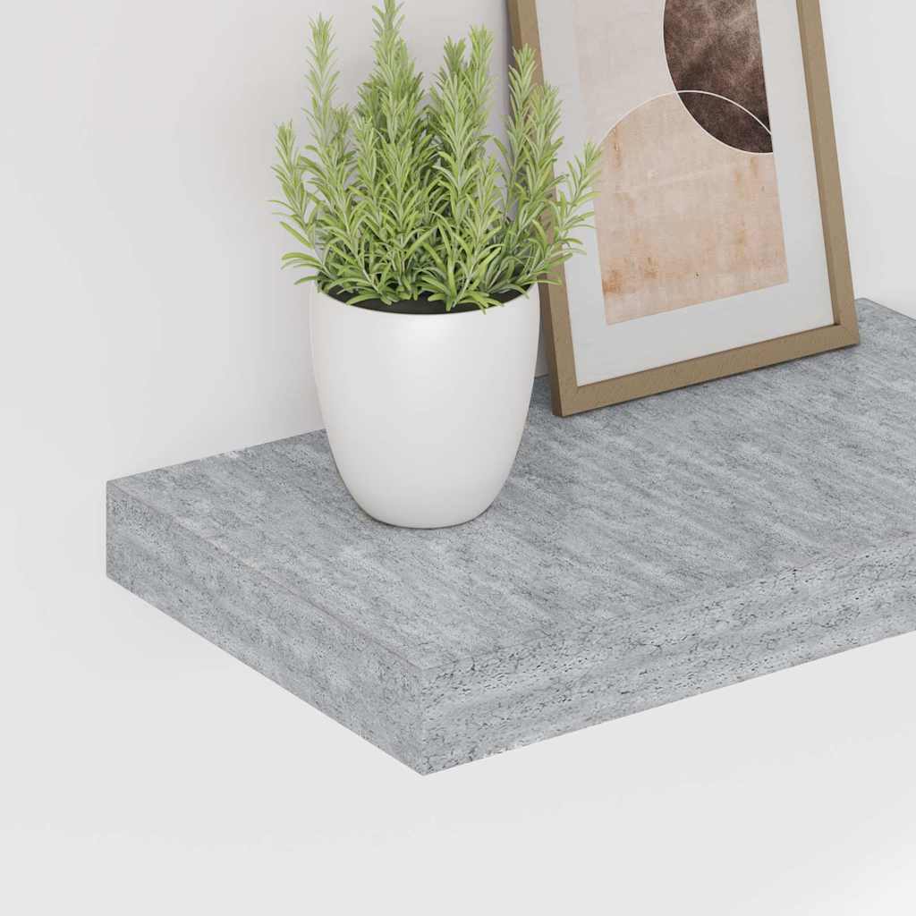 svævehylder 4 stk. 40x23x3,8 cm MDF betongrå