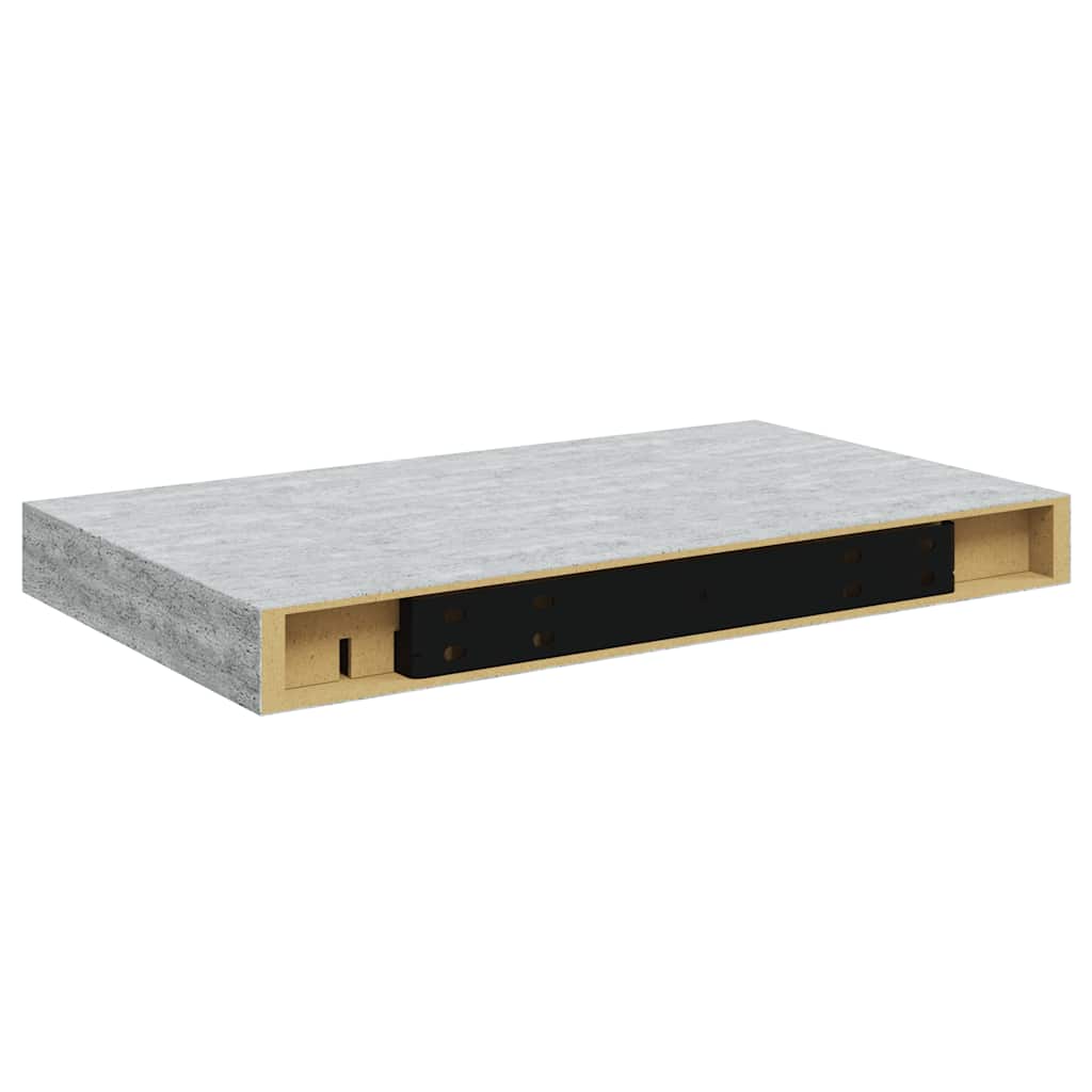 svævehylder 4 stk. 40x23x3,8 cm MDF betongrå