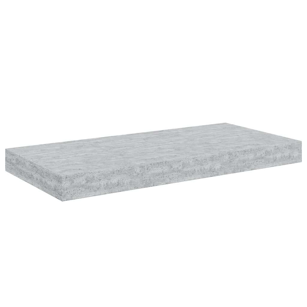 væghylder 2 stk. 50x23x3,8 cm MDF betongrå
