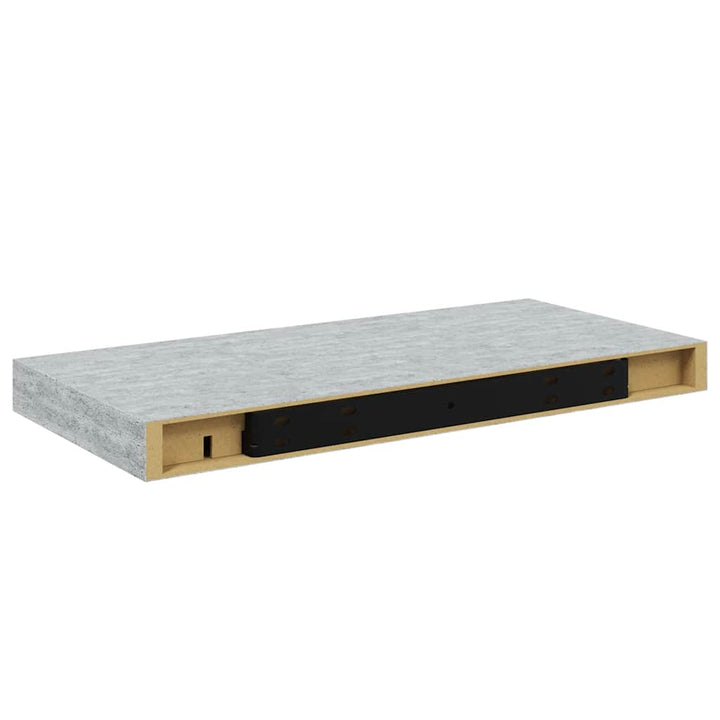 væghylder 4 stk. 50x23x3,8 cm MDF betongrå