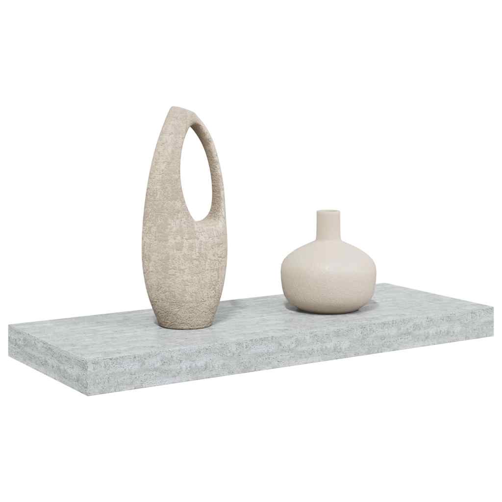 væghylde 60x23,5x3,8 cm MDF betongrå