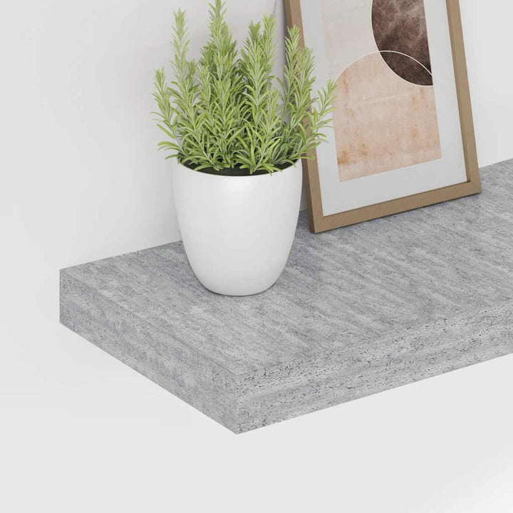 væghylder 4 stk. 60x23,5x3,8 cm MDF betongrå