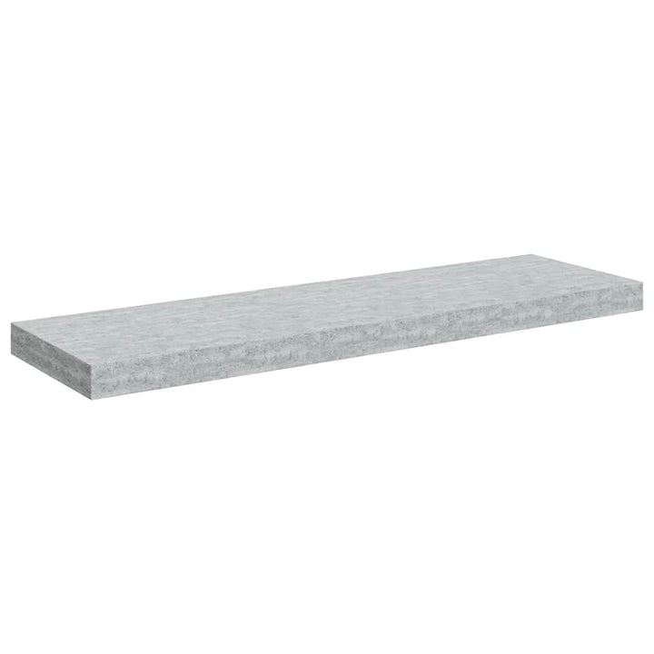 væghylder 2 stk. 80x23,5x3,8 cm MDF betongrå
