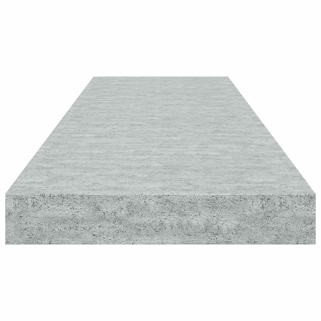 væghylder 2 stk. 80x23,5x3,8 cm MDF betongrå
