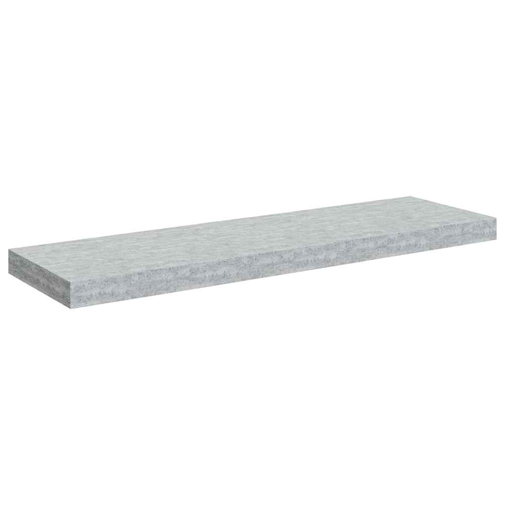 væghylder 4 stk. 80x23,5x3,8 cm MDF betongrå