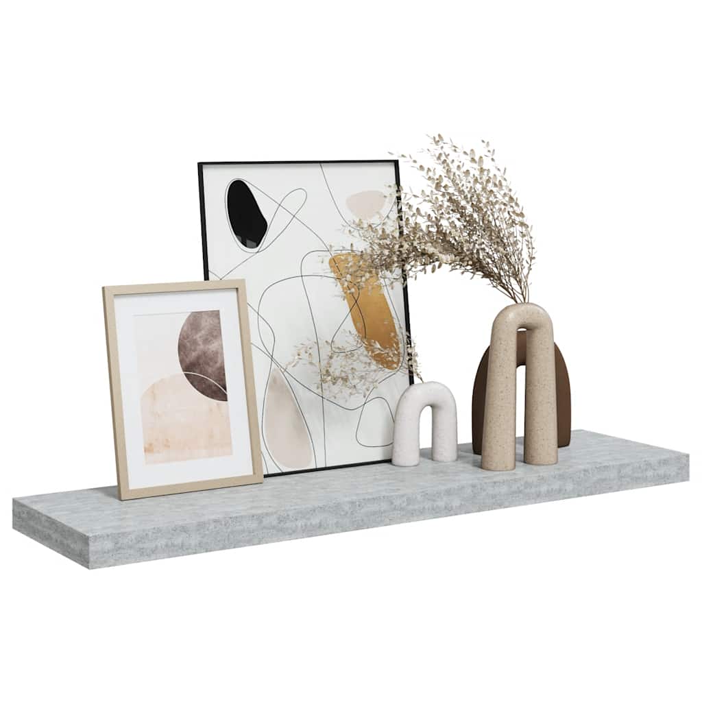 svævehylde 90x23,5x3,8 cm MDF betongrå