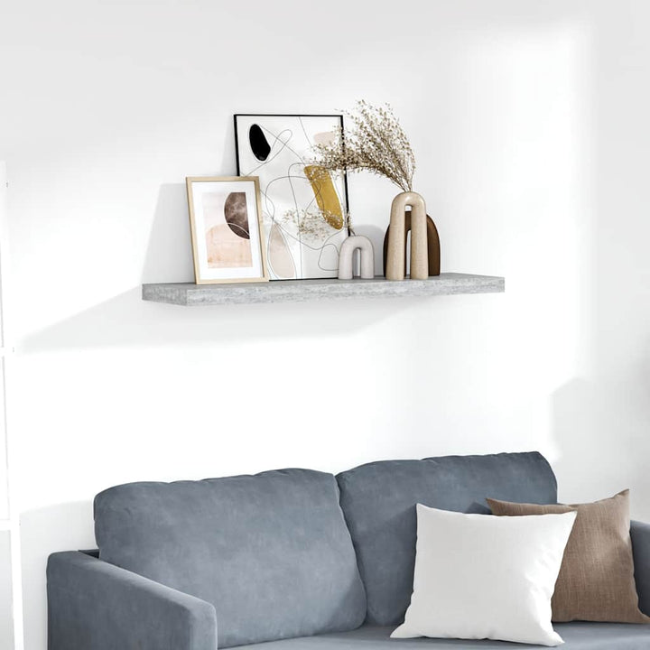svævehylde 90x23,5x3,8 cm MDF betongrå