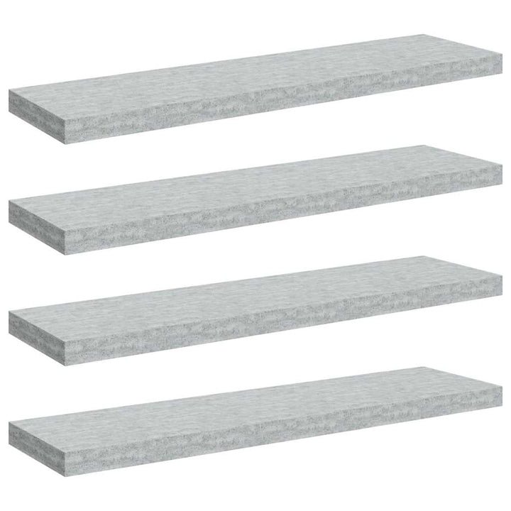 svævehylder 4 stk. 90x23,5x3,8 cm MDF betongrå