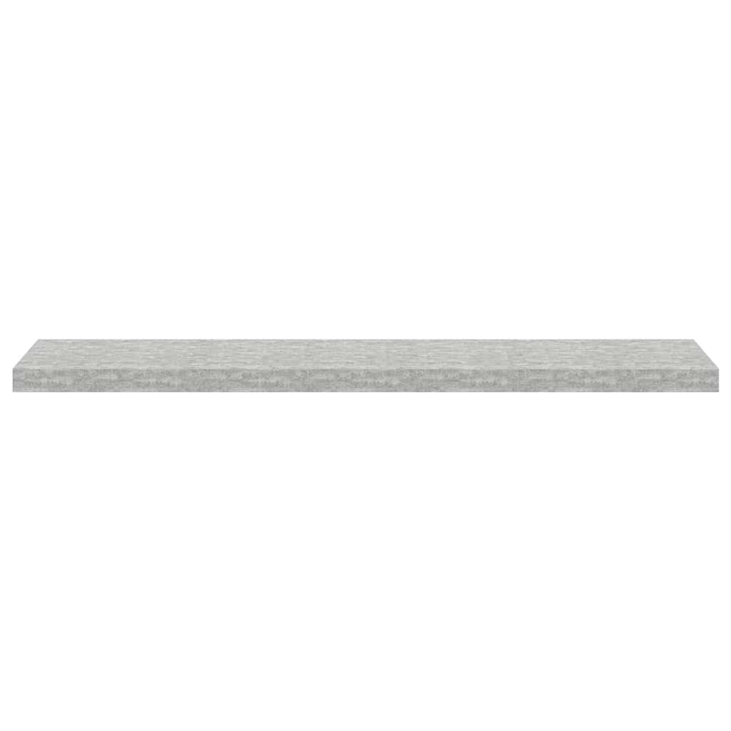 væghylder 2 stk. 120x23,5x3,8 cm MDF betongrå