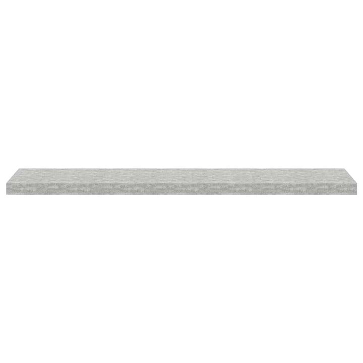 væghylder 2 stk. 120x23,5x3,8 cm MDF betongrå