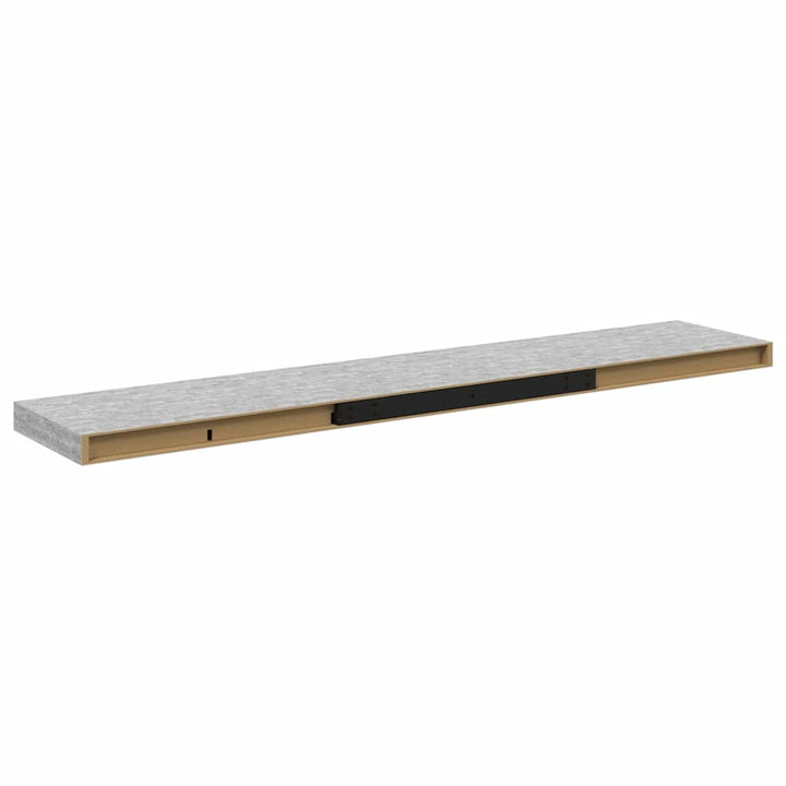væghylder 2 stk. 120x23,5x3,8 cm MDF betongrå