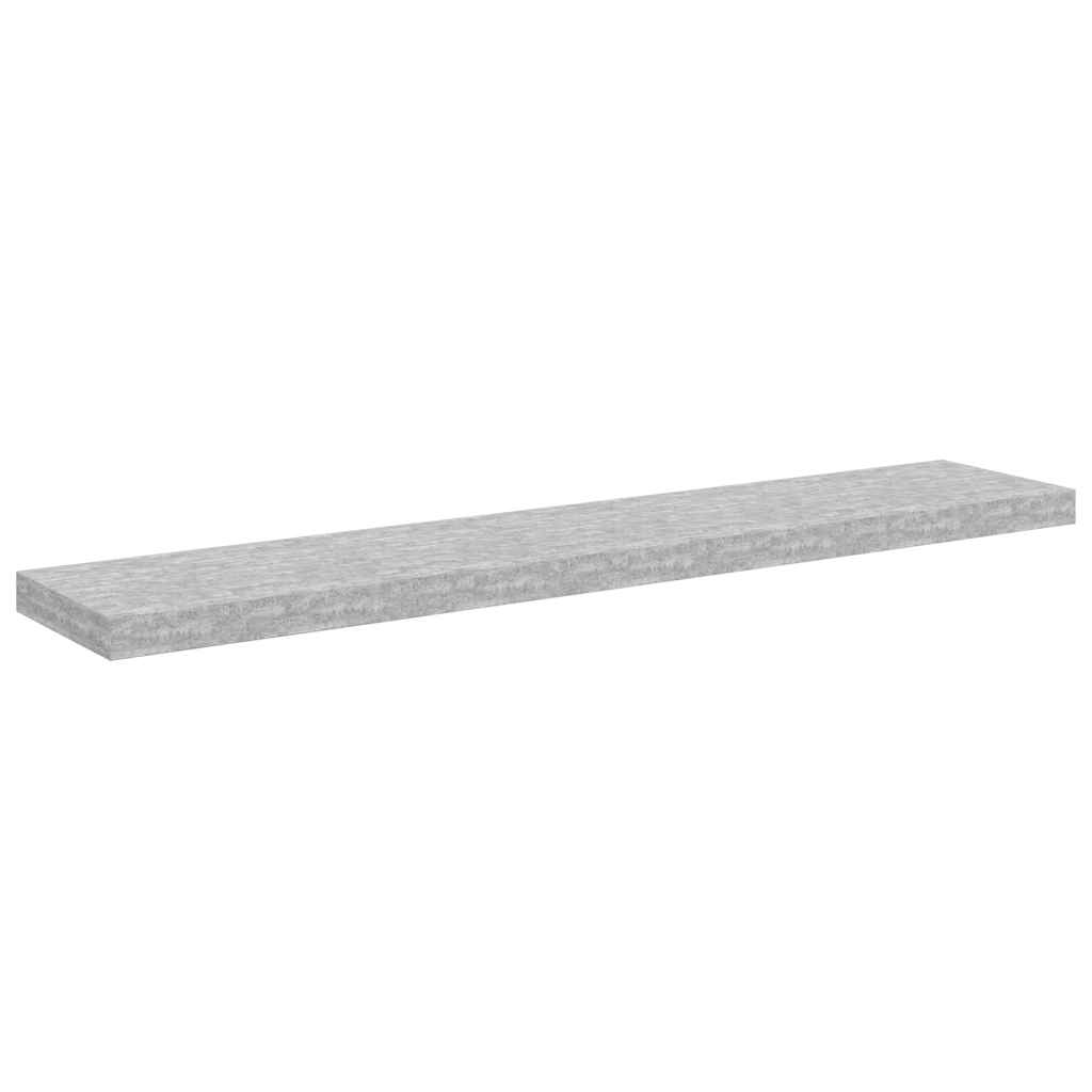 væghylder 4 stk. 120x23,5x3,8 cm MDF betongrå