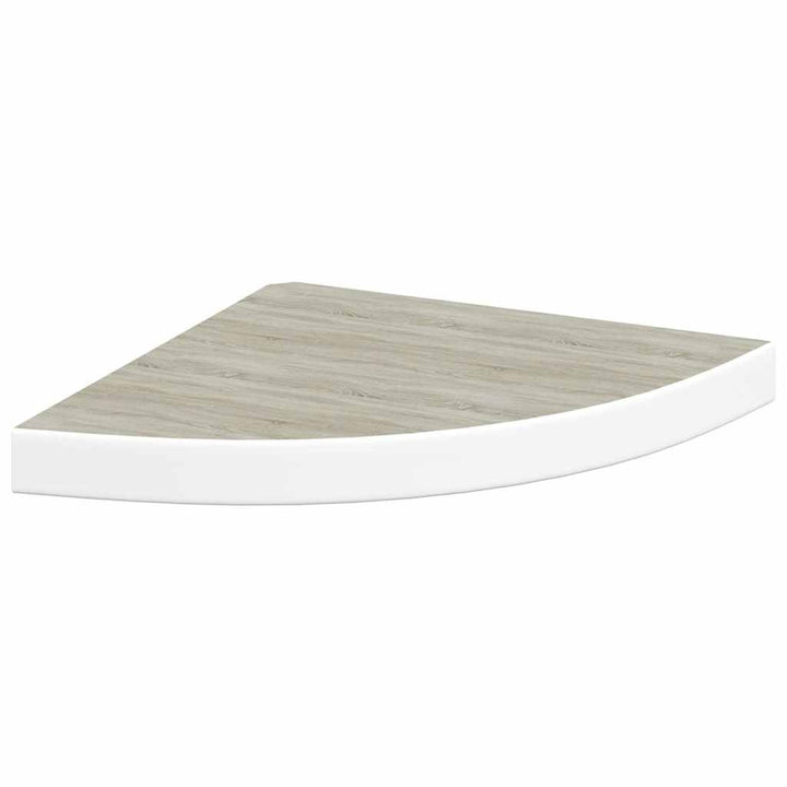 hjørnehylder 2 stk. 35x35x3,8 cm MDF egetræsfarve og hvid