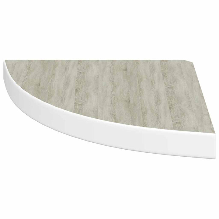 hjørnehylder 2 stk. 35x35x3,8 cm MDF egetræsfarve og hvid