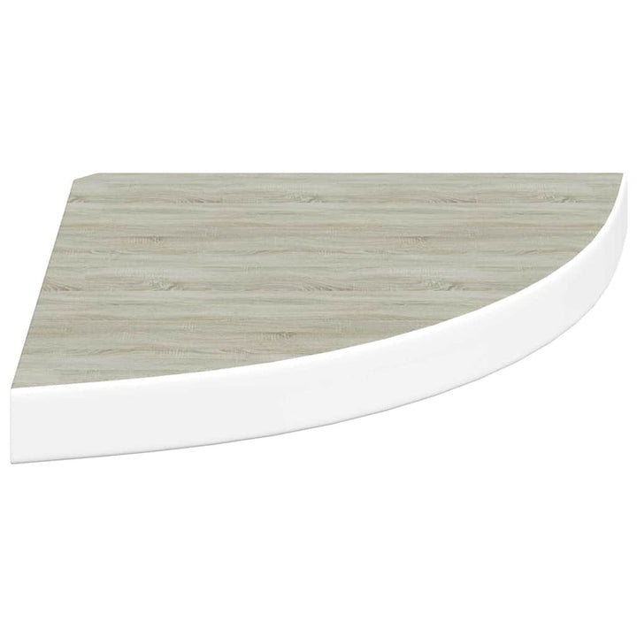 hjørnehylder 4 stk. 35x35x3,8 cm MDF egetræsfarvet og hvid