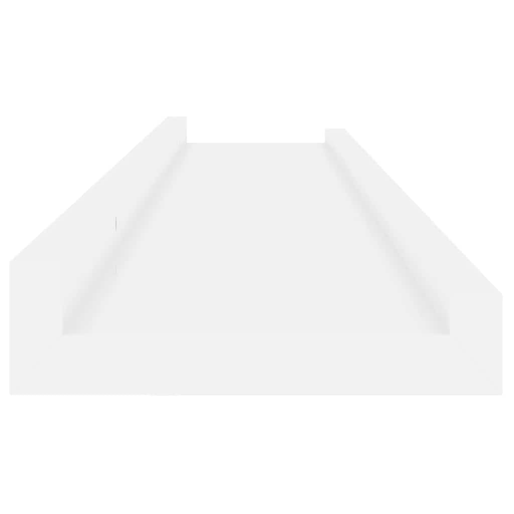 væghylder 2 stk. 80x9x3 cm hvid højglans