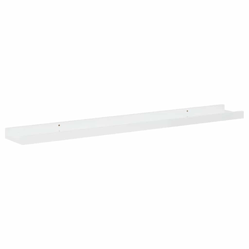 væghylder 2 stk. 80x9x3 cm hvid højglans
