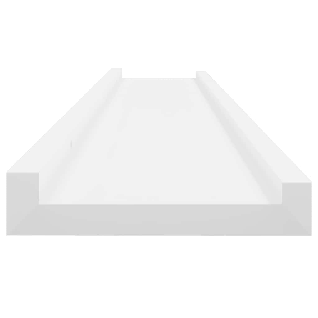 væghylder 2 stk. 100x9x3 cm hvid