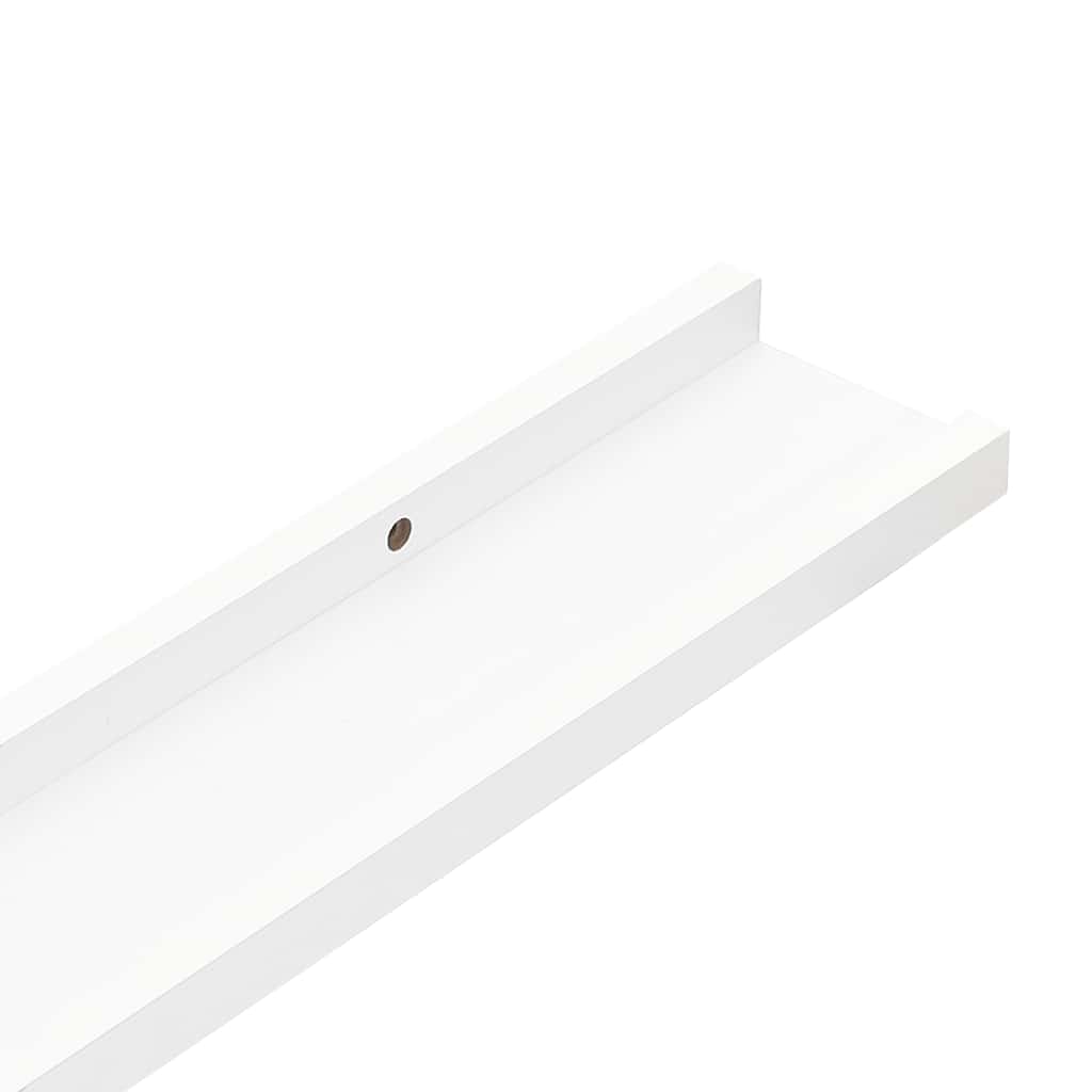 væghylder 2 stk. 100x9x3 cm hvid