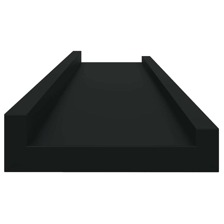 væghylder 4 stk. 80x9x3 cm sort