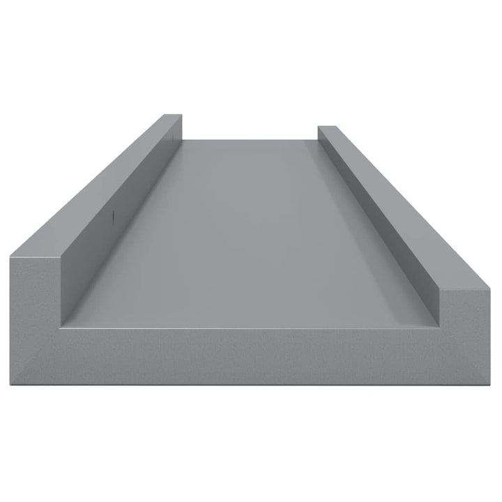væghylder 4 stk. 80x9x3 cm grå
