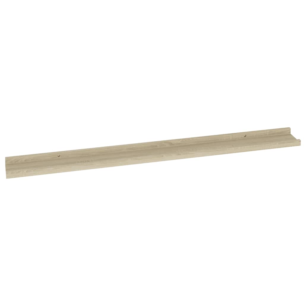 væghylder 2 stk. 100x9x3 cm sonoma-eg