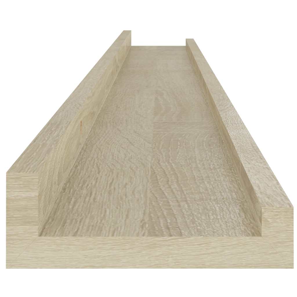 væghylder 2 stk. 100x9x3 cm sonoma-eg
