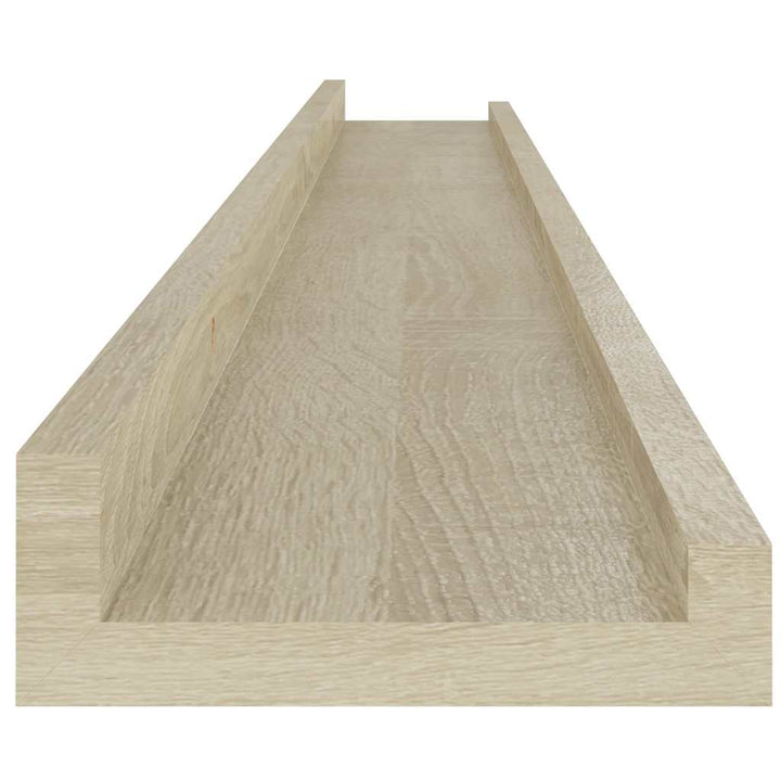 væghylder 2 stk. 100x9x3 cm sonoma-eg