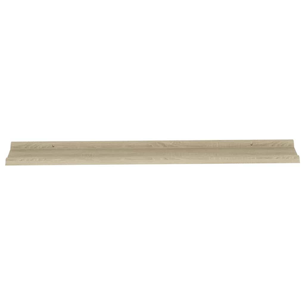 væghylder 2 stk. 115x9x3 cm sonoma-eg