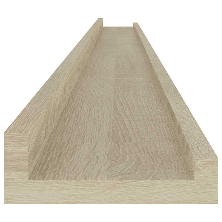 væghylder 2 stk. 115x9x3 cm sonoma-eg