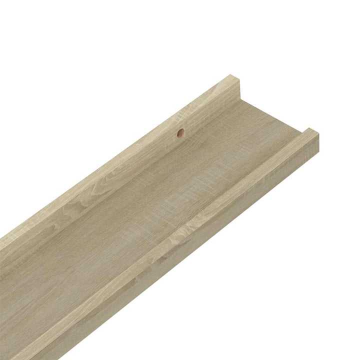væghylder 4 stk. 40x9x3 cm sonoma-eg