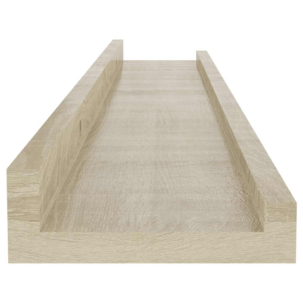 væghylder 4 stk. 60x9x3 cm sonoma-eg
