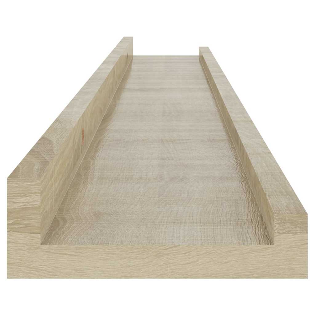 væghylder 4 stk. 80x9x3 cm sonoma-eg