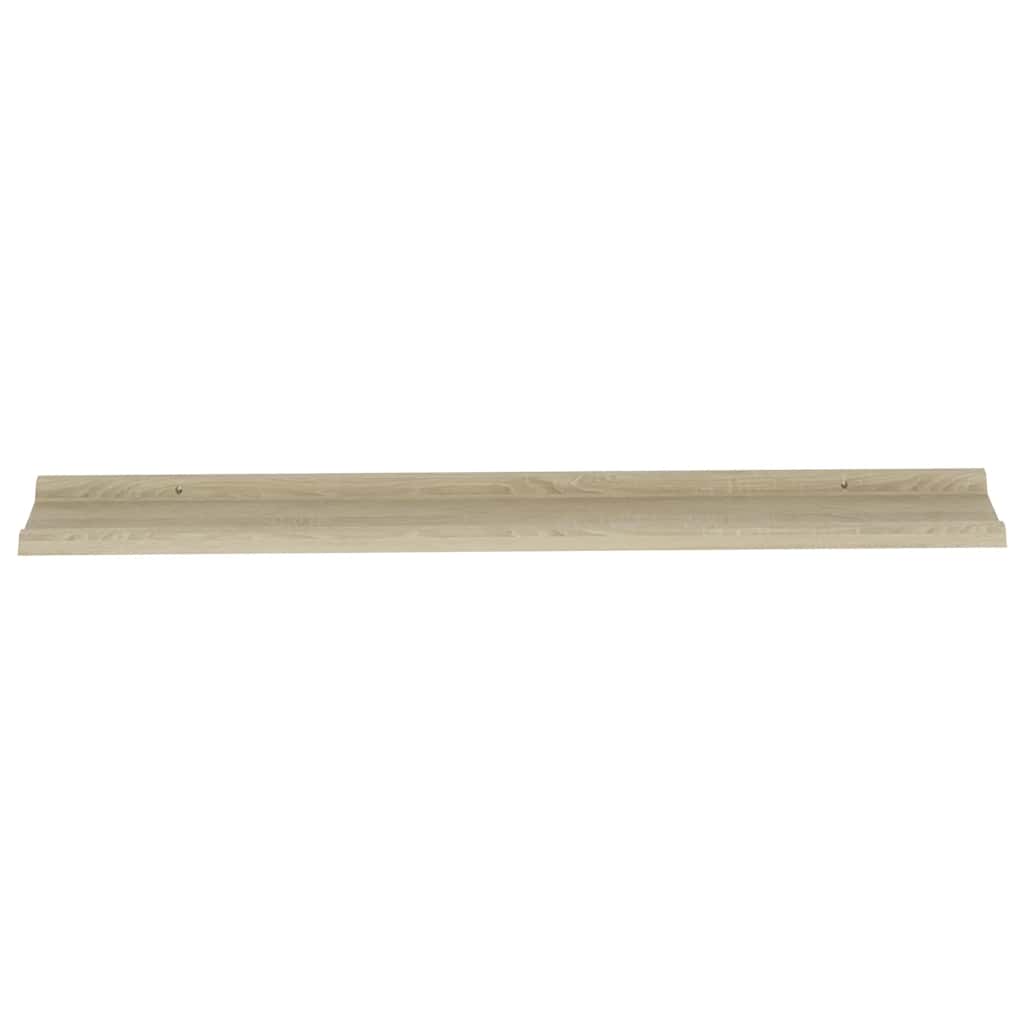 væghylder 4 stk. 115x9x3 cm sonoma-eg