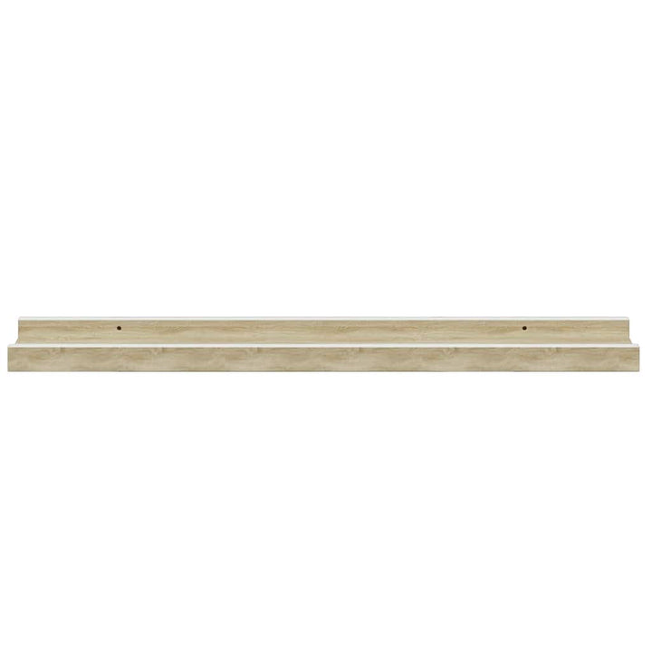 væghylder 4 stk. 60x9x3 cm hvid og sonoma-eg