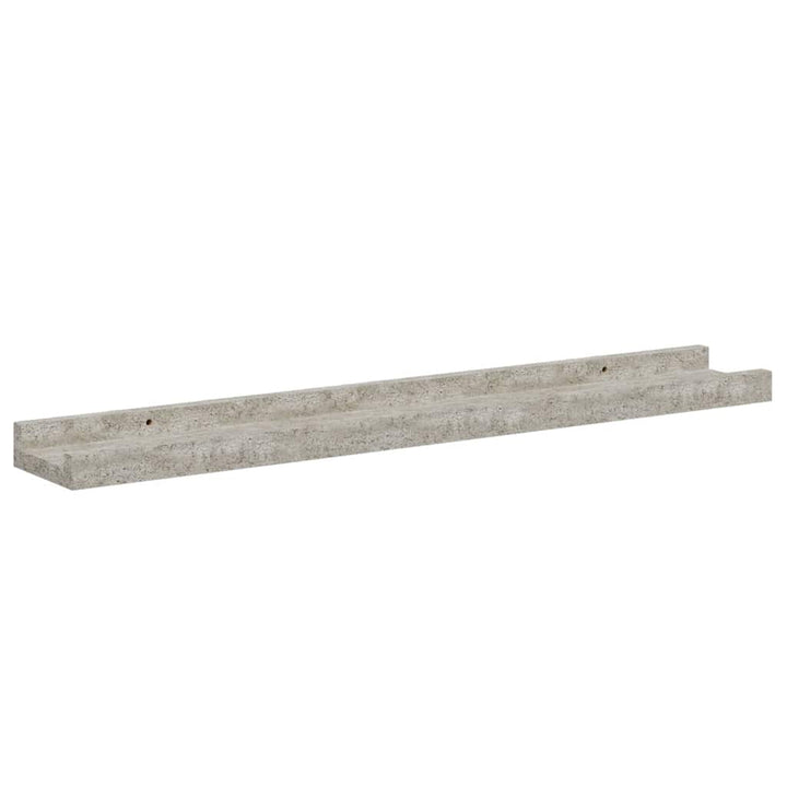 væghylder 2 stk. 60x9x3 cm betongrå