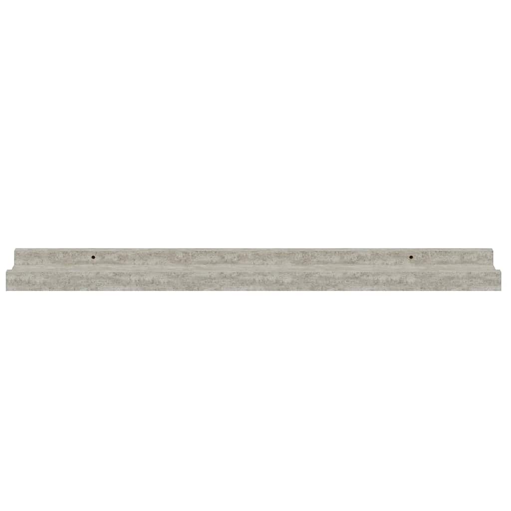 væghylder 2 stk. 60x9x3 cm betongrå