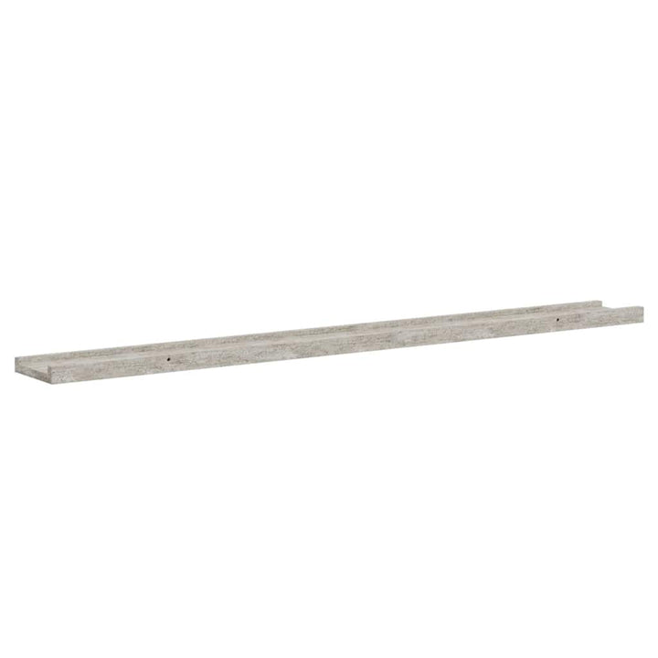 væghylder 2 stk. 100x9x3 cm betongrå