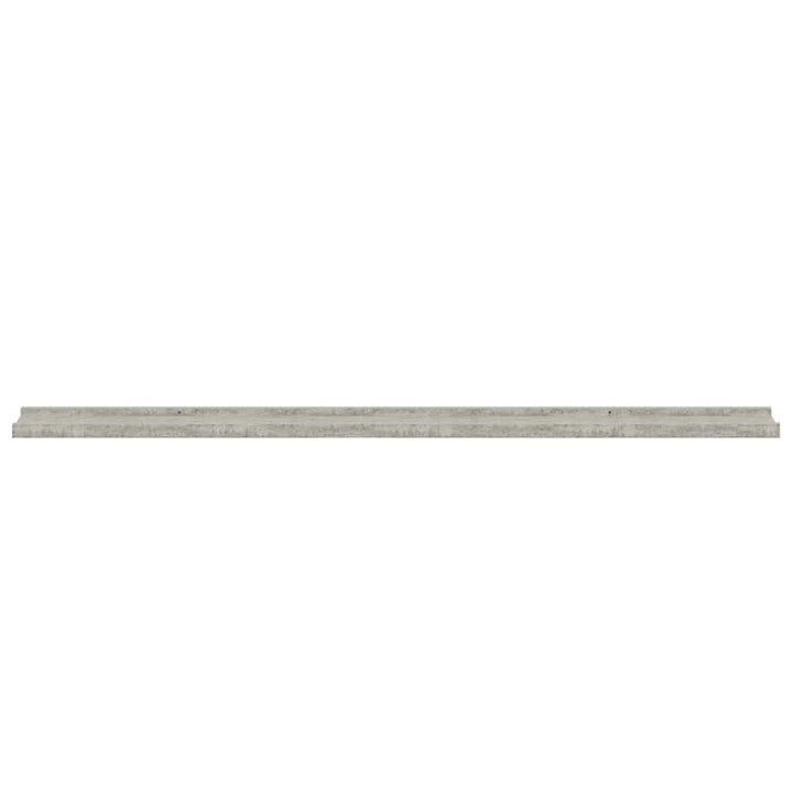 væghylder 2 stk. 115x9x3 cm betongrå
