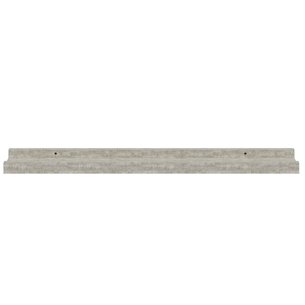væghylder 4 stk. 60x9x3 cm betongrå